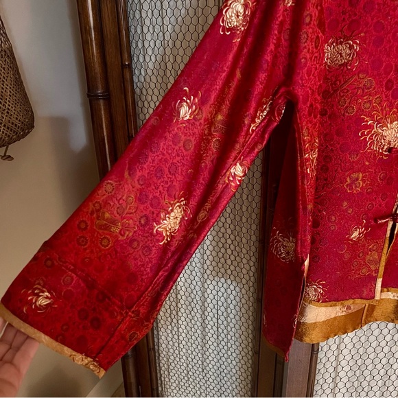 Authentic 100% Silk Reversible Japanese Kimono Top - Picture 6 of 7